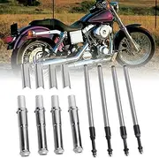 XTevu Chrome Push Rod Set - 24PCS Adjustable Pushrods Cover Kit 0928 0023 - Compatible with Twin Cam 1999-2017 (excluding 2017 Touring), Twin Cam 96, 102, 110
