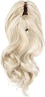 Hairuwear Hairdo 21" Soft Curls Claw Pony Extension, Soft Flowing Waves Pony Attachment, R23/101 Platinum Blonde