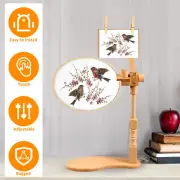 Wooden Embroidery Hoop Holder Adjustable Embroidery Hoop Stand 360° xiWOK