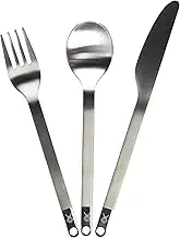 HYDRO FLASK - Outdoor Reusable Stainless Flatware Set with Sleeve - Fork, Knife and Spoon - Cutlery for Camping, Travel, Picnic or Office - Stackable Tableware - Portable Utensils - Dishwasher Safe