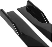 78.7"/86.6" Universal Side Skirts Extension Rocker Panels Lip Splitters Compatible for Chevy Chevrolet Camaro SS Car Accessories(78.7in Black)
