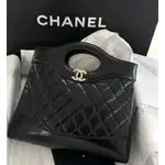 ✖️全新CHANEL 31 MINI BAG 黑色油蠟羊皮（台灣購入