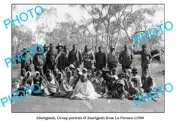 OLD 8x6 PHOTO AUSTRALIAN ABORIGINALS GROUP PORTRAIT FROM La PERSOUSE c1900