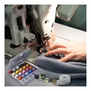 Paxcoo 50-Pieces Bobbins Sewing Thread Kit with Case and Tapes Assorted Colors