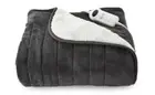 Double-Sided Electric Throw Rug Giselle Heated Blanket Warm Washable Winter Grey