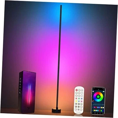 Corner Floor Lamp - Smart RGB LED Corner Lamp with App and Remote Control, 16