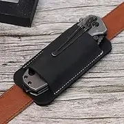 Retro Belt Carrying Leather Knife Scabbard Horizontally, Horizontal Carry Knife, Horizontal Knife Sheath for Belt, Pocket Folding Knife Holder for Belt