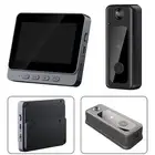 Plastic Material 4 3 Screen Wireless Video Doorbell Black Door Bell Intercom
