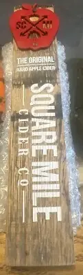 Square Mile Cider Co The Original Hard Apple Cider Wooden Beer Tap Draft Handle