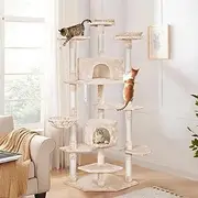 Cat Tree Scratching Post Scratcher Tower Condo House Furniture Wood 203 (Beige)