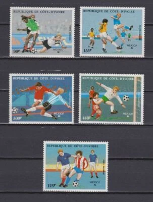 s5990) IVORY COAST 1986 MNH** WC Football'86 - CM Calcio 5v.