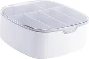 Gadpiparty Compact Cable Storage Box 6 Compartments Wire Organizer for Desktop Data Cable Holder