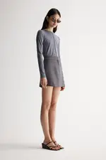 Elowen Mini Skirt Slate Size 4 | Elka Collective