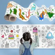 Children's Drawing Roll DIY Sticky Colour Filling Paper Early Educational Toy