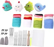 HOODANCOS 4 Set Wool Felting Kit Instructions Craft Kits for Making Doll Animals
