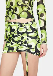 [O Mighty] Green Bobble Mini Skirt