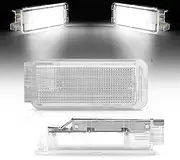Clynex LED Trunk Cargo Lamp Footwell Under Door Glove Box Light, for Peugeot, 3008 206 208 308 307 2008 207 508 5008 407 306 Expert Car Footwell Lights(White 2PCS)
