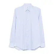 [Mazzarelli] Mazzarelli Striped-pattern Shirt 40 CM BLUE