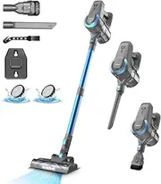 [DEVOAC] Cordless Vacuum Cleaner, 6 in 1 Ultra-Lightweight Stick Vacuum, 2200mAh Battery Up to 40mins Runtime, Powerful Handheld Vacuum for Hard Floor Carpet Pet Hair Home