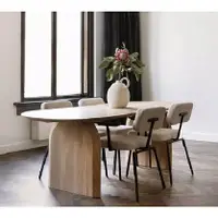 在飛比找蝦皮購物優惠-餐桌 飯桌 桌子 實木餐桌 簡約現代北歐極簡純實木餐桌橢圓形