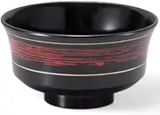 J-kitchens TA New 4 inch Tenryuji Soup Bowl (Soup Bowl, Bowl, Wan, Lacquerware), Black, Webbing, 4.8 x 4.8 x 2.6 inches (12.1 x 12.1 x 6.6 cm), Heat Resistant ABS Resin, Made in Japan, Dishwasher Safe