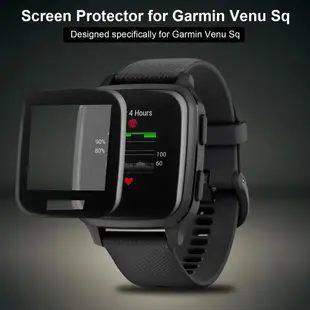 Garmin Venu SQ 手錶螢幕保護貼 3D手錶保護貼 霧面碳纖維適用於 Garmin Venu Sq music