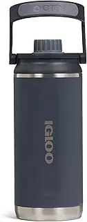 IGLOO Chug 36 Thermal Flask, Insulated Water Bottle, Stainless Steel Bottle, Anthracite, 1 Litre, Keeps Cold for up to 48 Hours