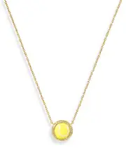 Kendra Scott Tennis Ball Gemstone Pendant Necklace in 14K Gold Plated, 19