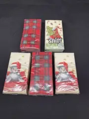 Lot of 5 Christmas Theme Pocket /Facial/Trave/Purse Tissues Vtg New