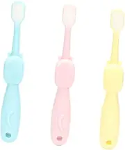 PLAFOPE Othbrush for Boys and Girls 3 Pack Cartoon Hairy Baby Toothbrush Soft Bristles Brush Set