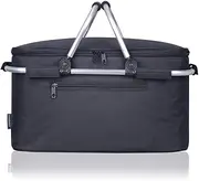 Eaglemate Large Insulated Picnic Basket Coolers Water Resistant & Leakproof Collapsible Portable Cooler Basket Set with Aluminium Handle for Travel BPA Free