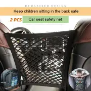 2PCS Seat Back Elastic Mesh Net Car Interior Storage Bag Pocket with Hooks