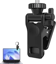 Monitor Camera Mount Clamp Non Slip Camera Replacement Clip Portable Phone Holder with 1/4 Screw Connector LED Lamp Accessory for
