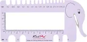 KnitPro NEEDLE & CROCHET VIEW SIZER with YARN CUTTER-LILAC, 30 x 35 x 30 cm