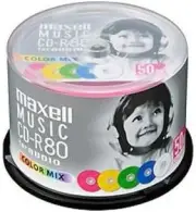 Maxell Music CD-R "Color MIX" 80 minutes (50 discs spindle) CDRA80MIX.50SP