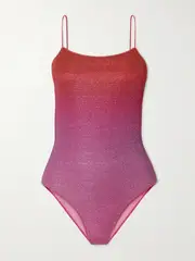 [Oséree] Oséree - Lumière Metallic Swimsuit - Pink - x large x large Pink