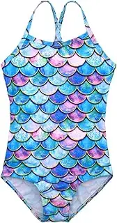 [BAYIMEE] Girls One Pieces Swimsuits Quick Dry Beach Swimwear Bathing Suits 2-12 Years