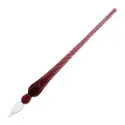 : J. Herbin Round Glass Pen in Violet Tapered Spiral Handle with Frosted Glass
