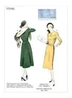 Vogue Sewing Pattern 9346 Misses 14-22 Dress Fitted or Flared Skirt Retro 1947