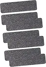 LIFKICH 7 PCS Self Adhesive Stair Treads Tape Dark Grey Slip Step Protector for Wood Stairs Noise Reduction Carpet Treads for Living Room Kitchen and Family Areas