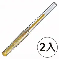 在飛比找momo購物網優惠-【UNI】三菱 UM-153 粗字鋼珠筆 1.0 金(2入1