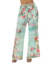 Camilla Silk Floral Print Pants in The Jewellery Museum