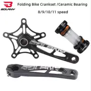 BOLANY Folding Bicycle Crankset 170mm 130BCD Alloy Crankset Bottom Bracket