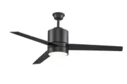 Trans Globe Lighting Finnley 52" 3 Blade Indoor Ceiling Fan Black F-1018 BK