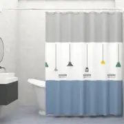 Bathroom Shower Screens Curtain Hook Ring Mildew Resistant Waterproof PEVA △