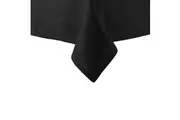 Ladelle Base Linen Look Black Large 1.5mx3m Rectangular Tablecloth Cover