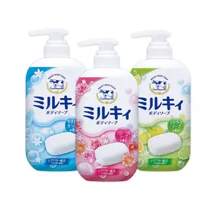 日本牛乳石鹼 牛乳精華沐浴乳(玫瑰花香/柚子果香/清新皂香)550ml