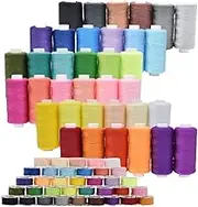 SHRJ 72Pcs Bobbins Sewing Threads Kit, 36 Colors 400 Yards per Polyester Thread Spools Prewound Bobbin with Case for Hand Machine Sewing, Emergency and Travel, DIY and Home