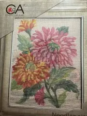 Printed needlepoint tapestry kits With Floss 20x25 Cm Rto Flowers