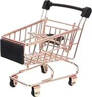 GARIOUANS Shopping Cart Trolley Shopping Cart for for Carts Lovely Simulated Supermarket Cart Playing Dolls Storage Rack Storage Rack Iron Golden
